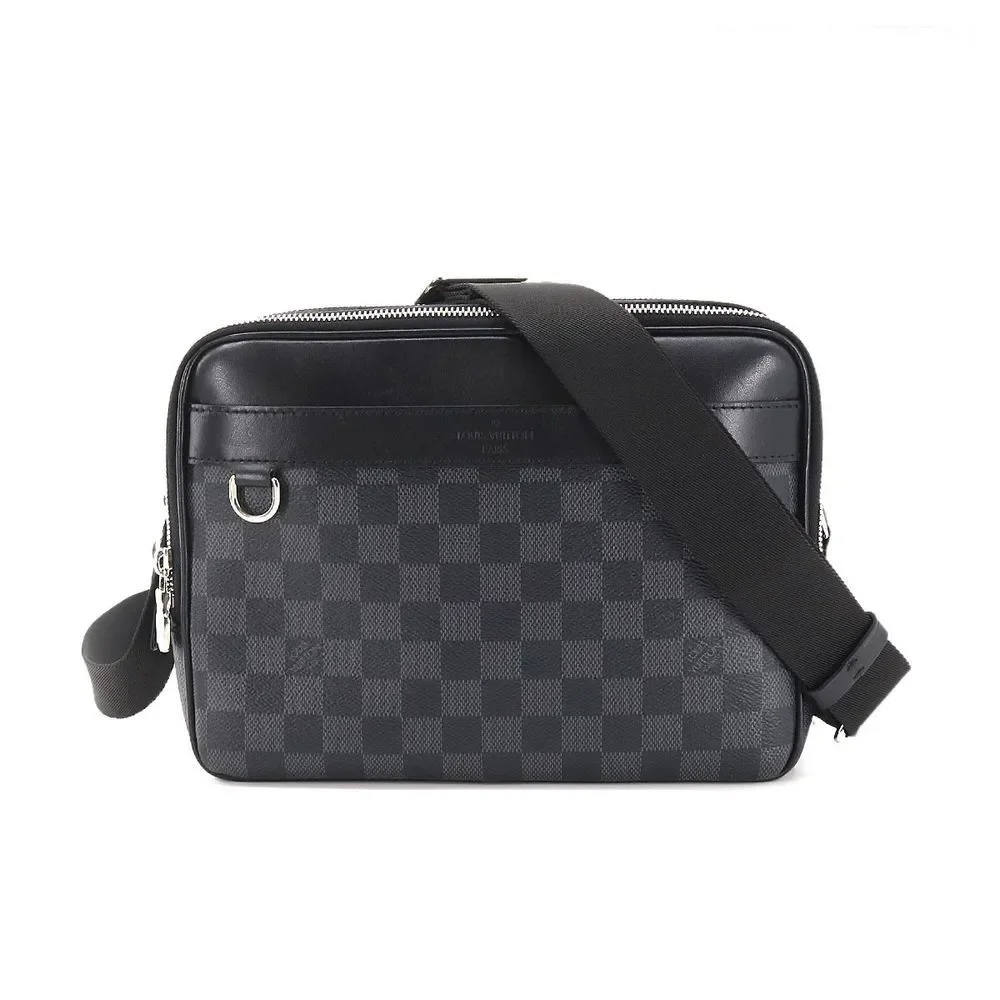 Louis Vuitton Damier Graphite Trocadero Messenger PM Shoulder Bag Black